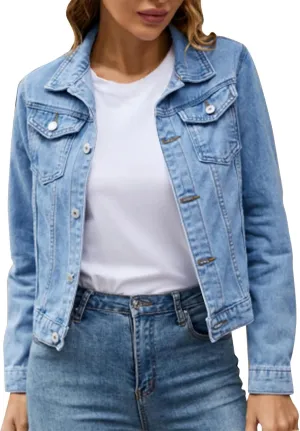 Black Denim Jacket For Women Denim Jacket For Women Leopard Print Retro Shape Jacket Woman Jacket