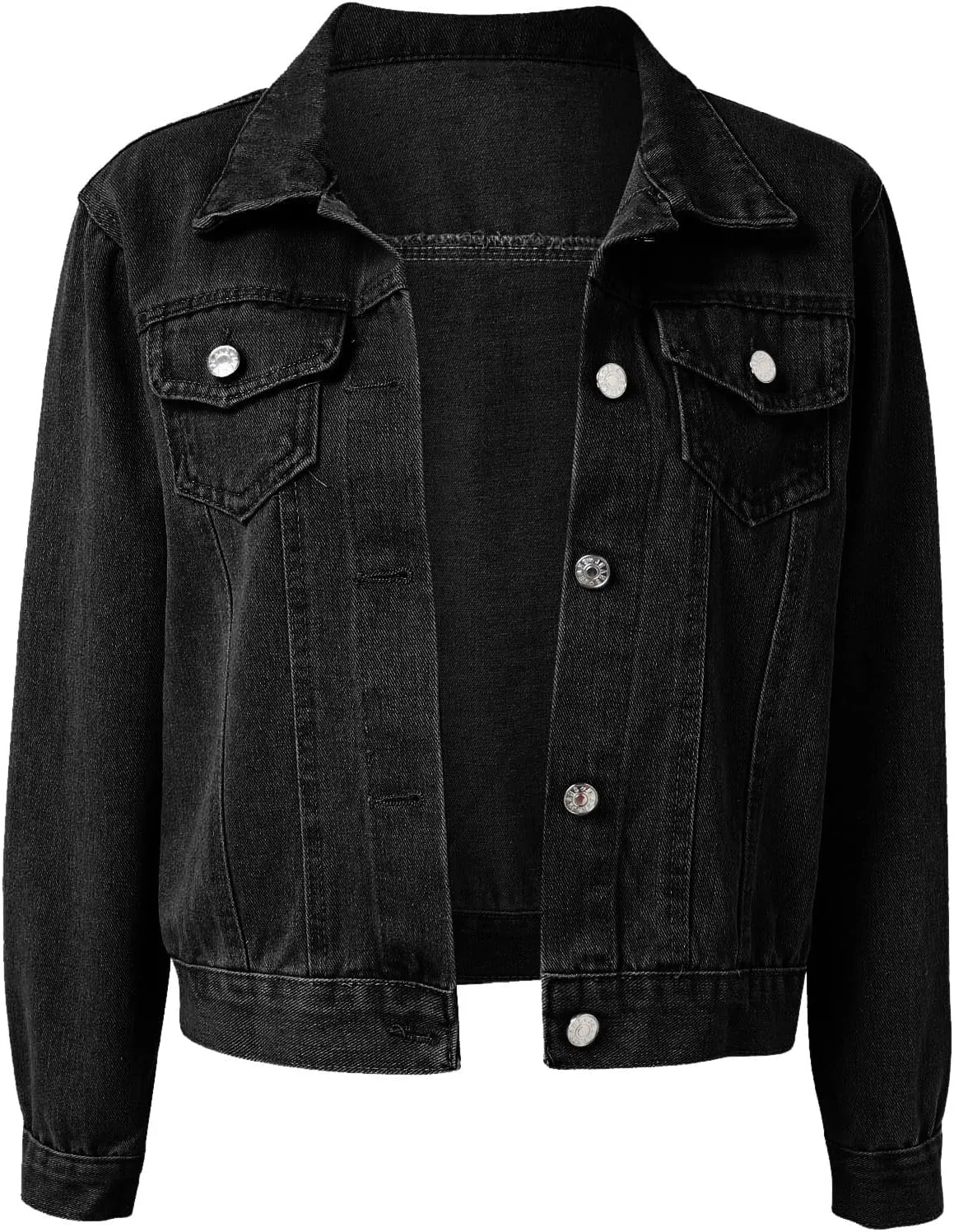 Black Denim Jacket For Women Women's Denim Jacket New Slim Fit Jacket Woman Jacket