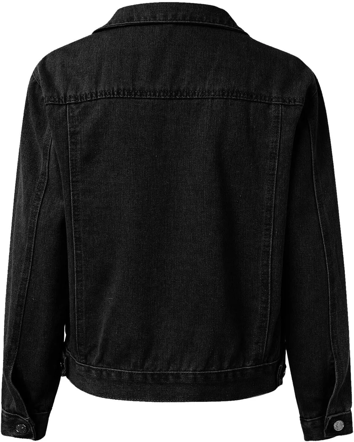 Black Denim Jacket For Women Women's Denim Jacket New Slim Fit Jacket Woman Jacket