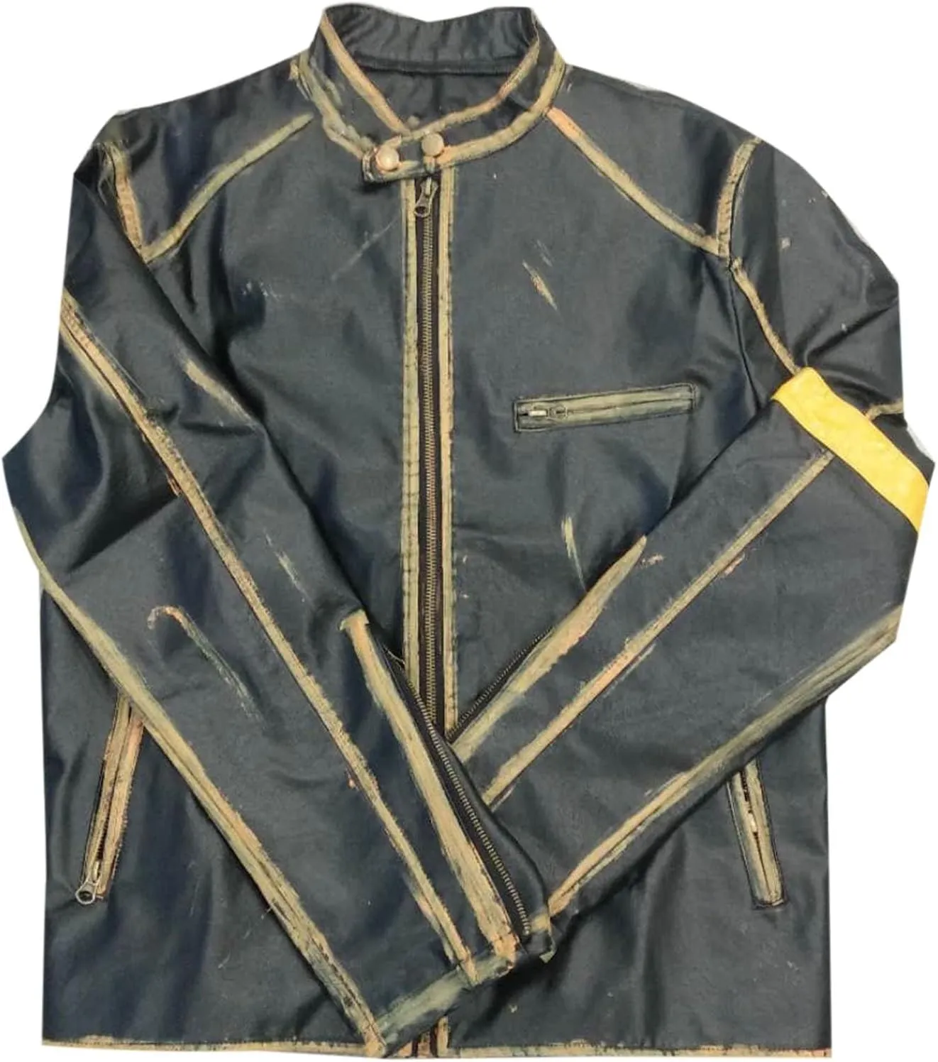 Black Leather Jacket Men Solid Color Zip PU Leather Jacket Short Lapel Motorcycle Leather Jacket Leather Jacket