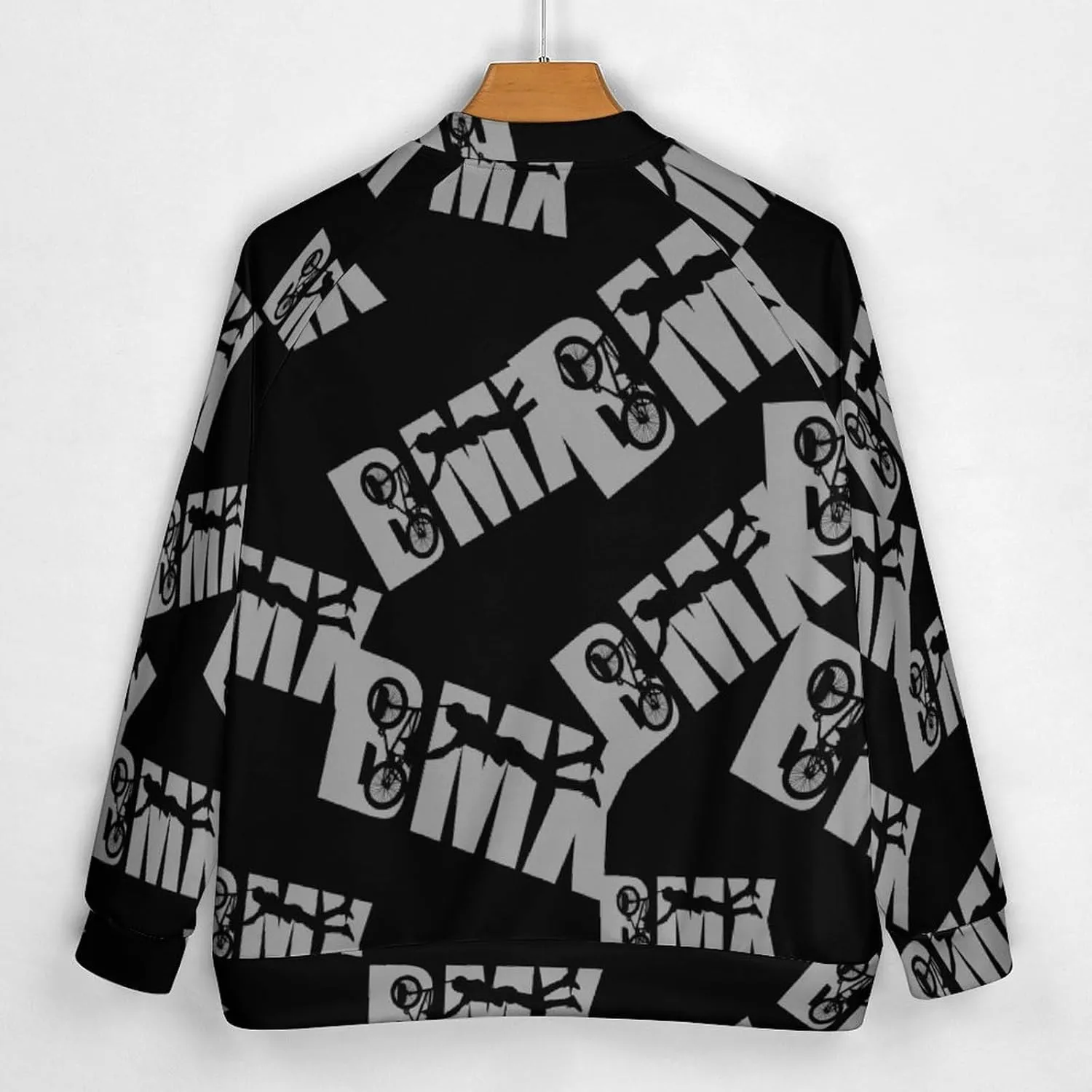 BMX Racing Bike Cycling Lightweight Men's Baseball Jackets Relaxed Fit Varsity Bomber Jacket Windbreaker Coat