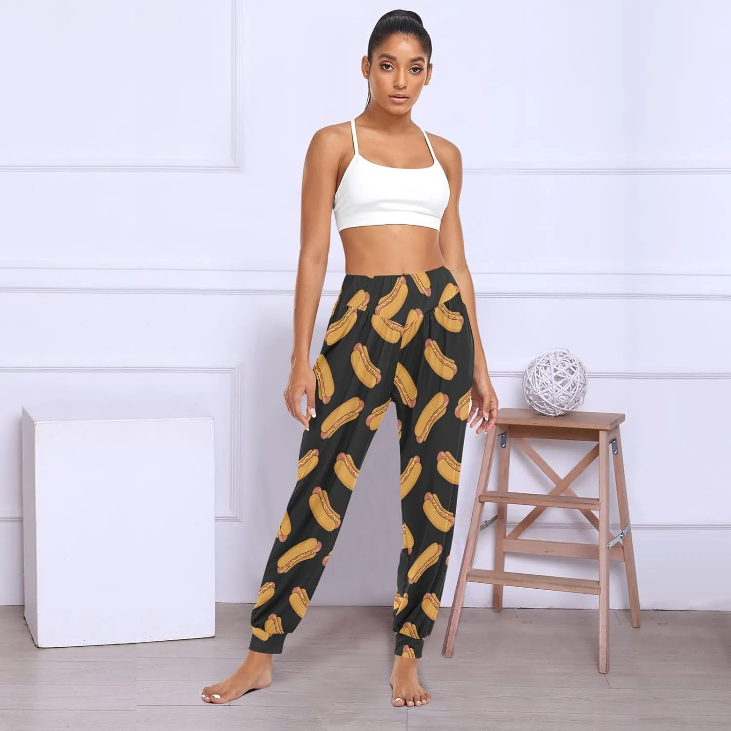Boho Pants Harem Pants Yoga Trousers for Woman Hot Dog Loose Beach Pants