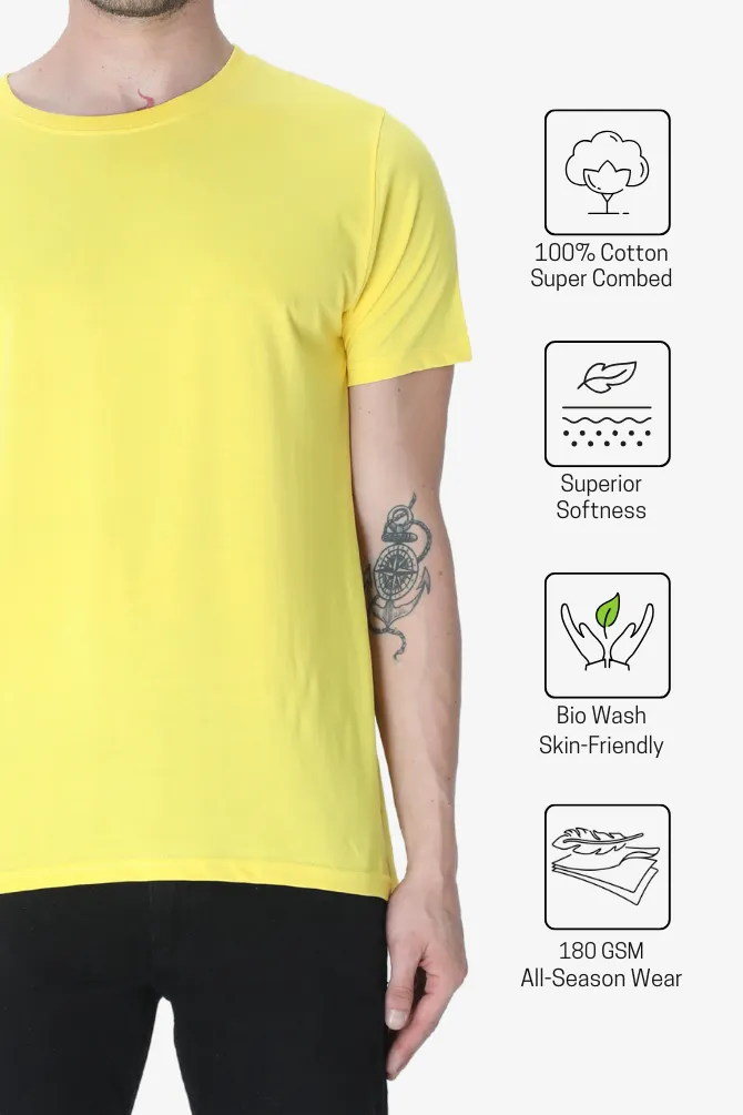 Bright Yellow T-shirt for men