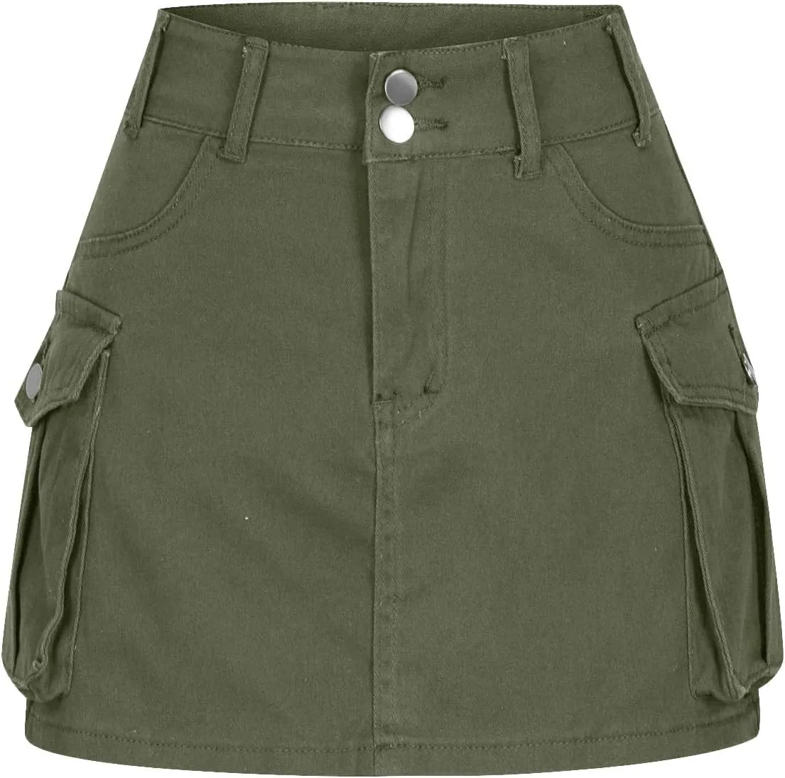 Cargo Denim Skirts for Women Solid Casual Short Jean Skirt Bodycon High Waist Wrap Skirts 2025 Trendy Y2K Mini Skirt