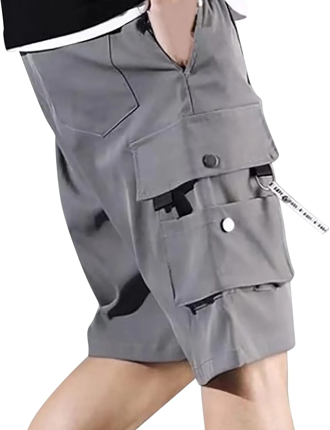 Cargo Shorts for Men Zipper Fly Relaxed Straight Leg Lightweight Work Shorts Casual 2025 Summer Tactical Pants