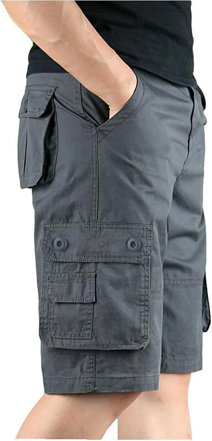 Cargo Shorts for Men Zipper Fly Relaxed Straight Leg Lightweight Work Shorts Casual 2025 Summer Tactical Pants