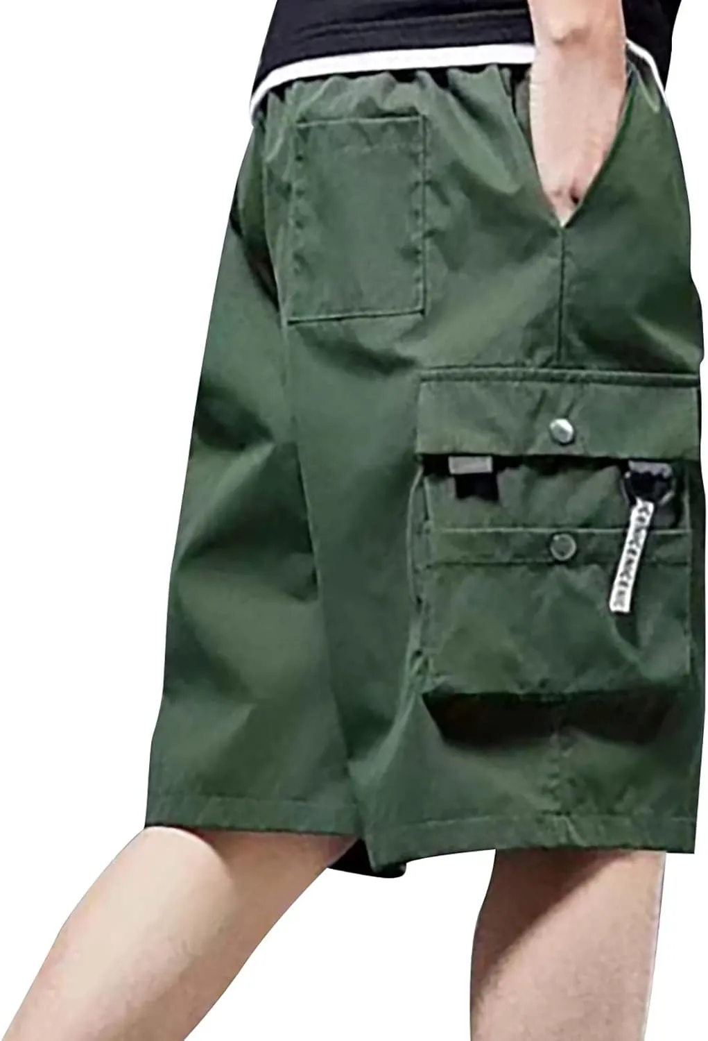 Cargo Shorts for Men Zipper Fly Relaxed Straight Leg Lightweight Work Shorts Casual 2025 Summer Tactical Pants
