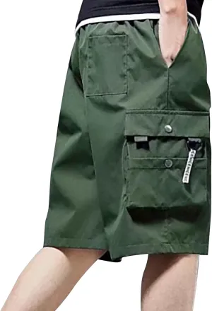 Cargo Shorts for Men Zipper Fly Relaxed Straight Leg Lightweight Work Shorts Casual 2025 Summer Tactical Pants