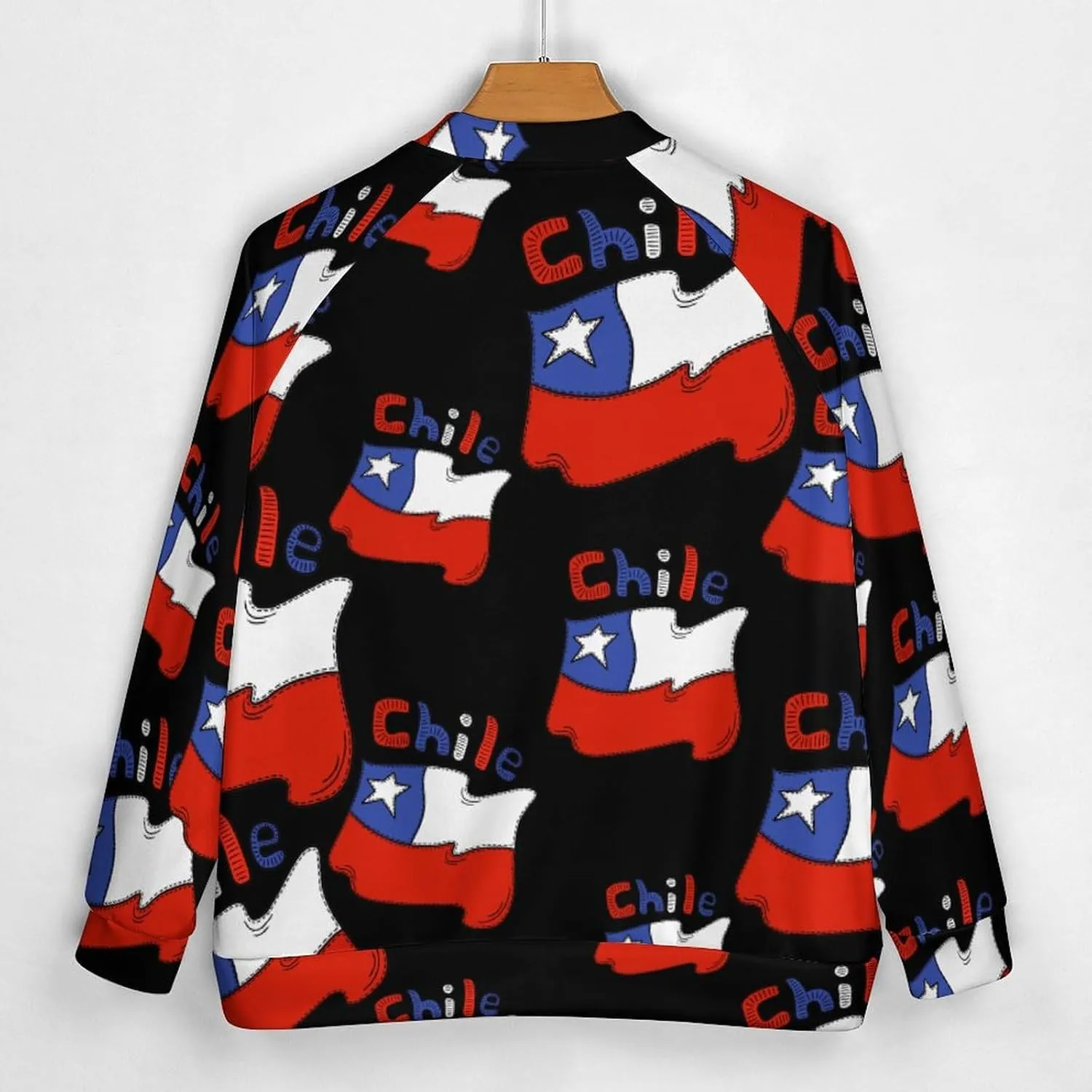 Chilean Flag Chile Lightweight Men's Baseball Jackets Relaxed Fit Varsity Bomber Jacket Windbreaker Coat
