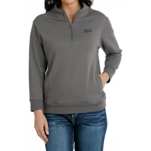Cinch Ladies Grey Quarter Zip Pullover MAK7906002