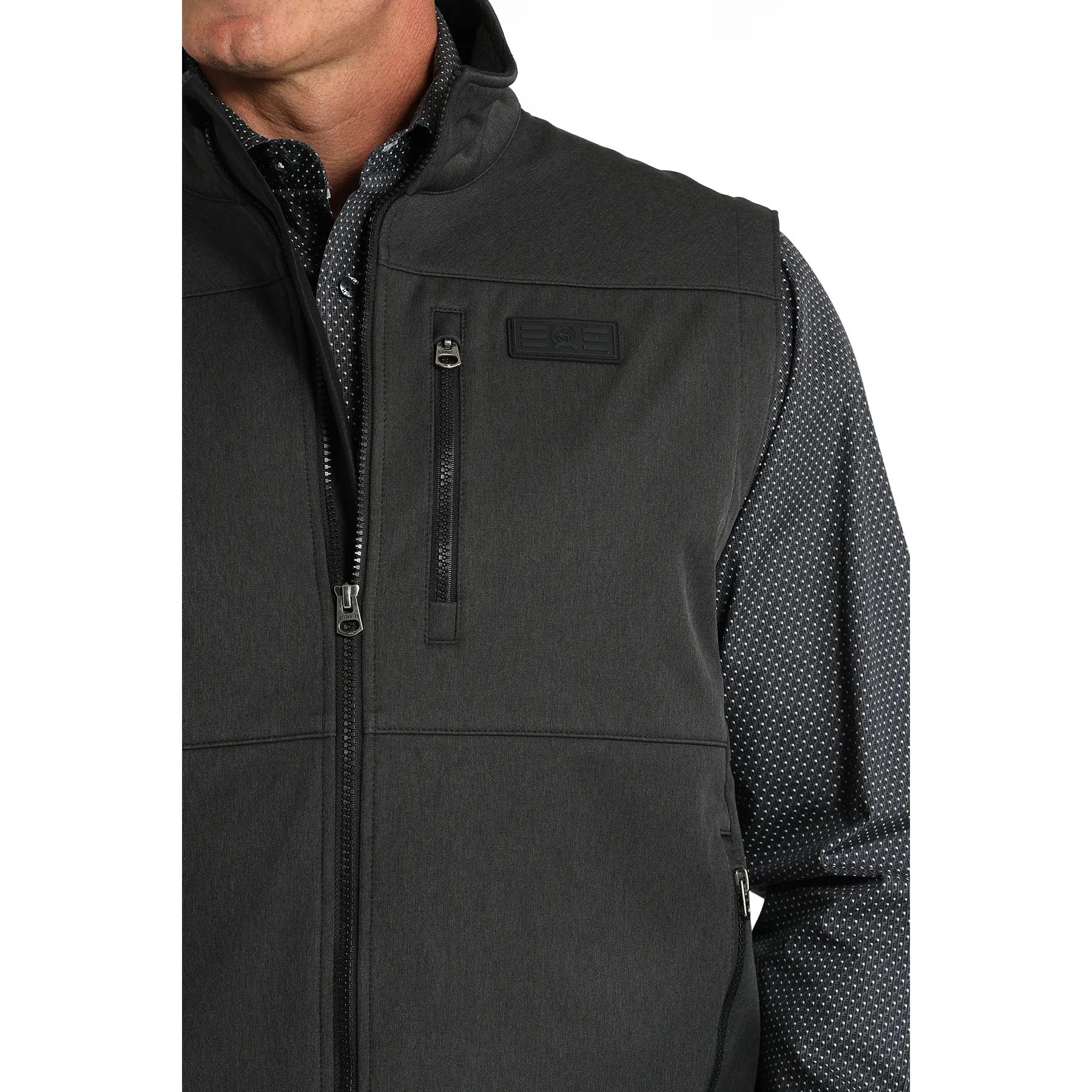 Cinch Men's Bonded Black Softshell Vest MWV1515019