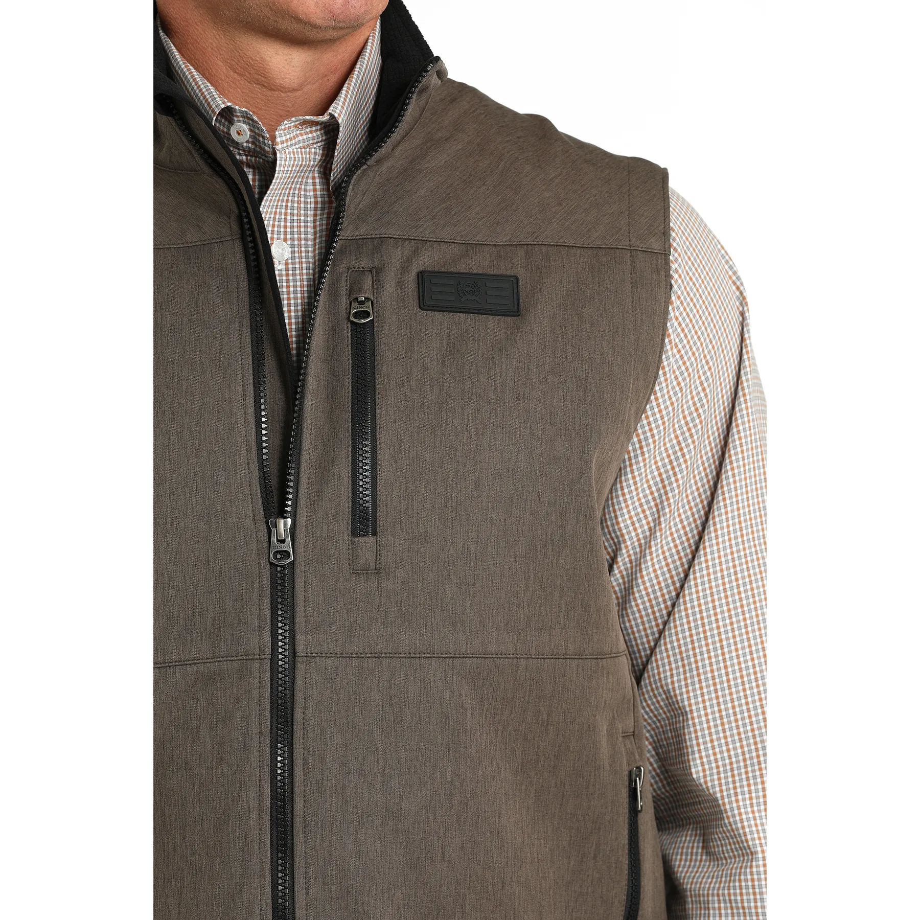 Cinch Men's Bonded Brown Softshell Vest MWV1515020