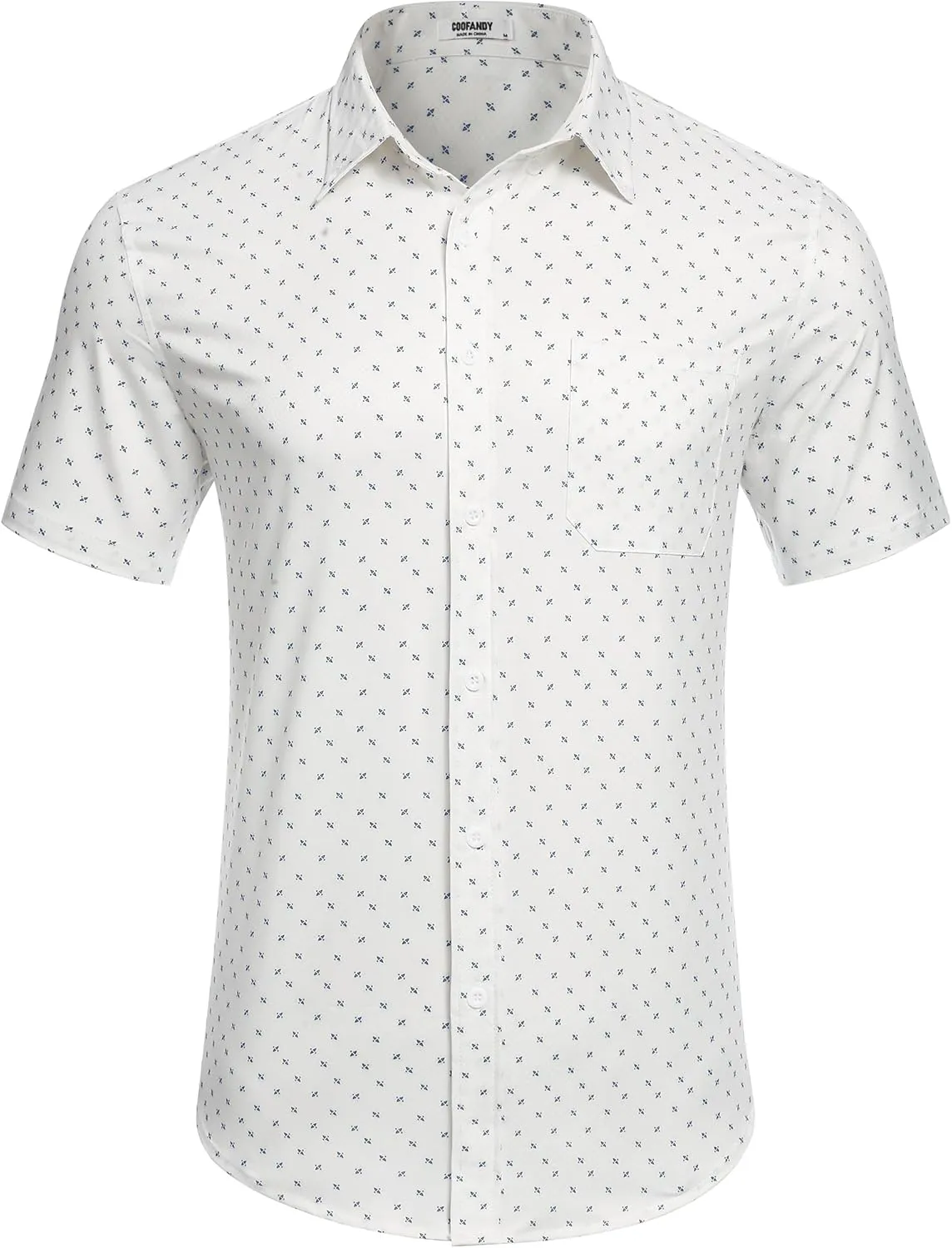 COOFANDY Mens Casual Dress Shirt Short Sleeve Wrinkle Free Dress Shirt Business Casual Shirts