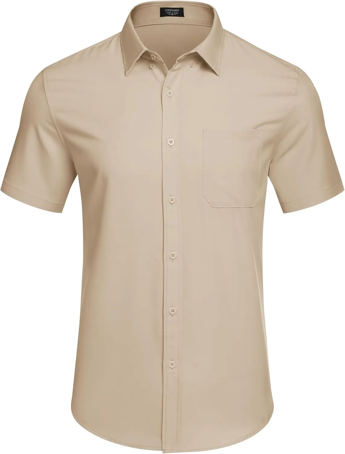 COOFANDY Mens Casual Dress Shirt Short Sleeve Wrinkle Free Dress Shirt Business Casual Shirts
