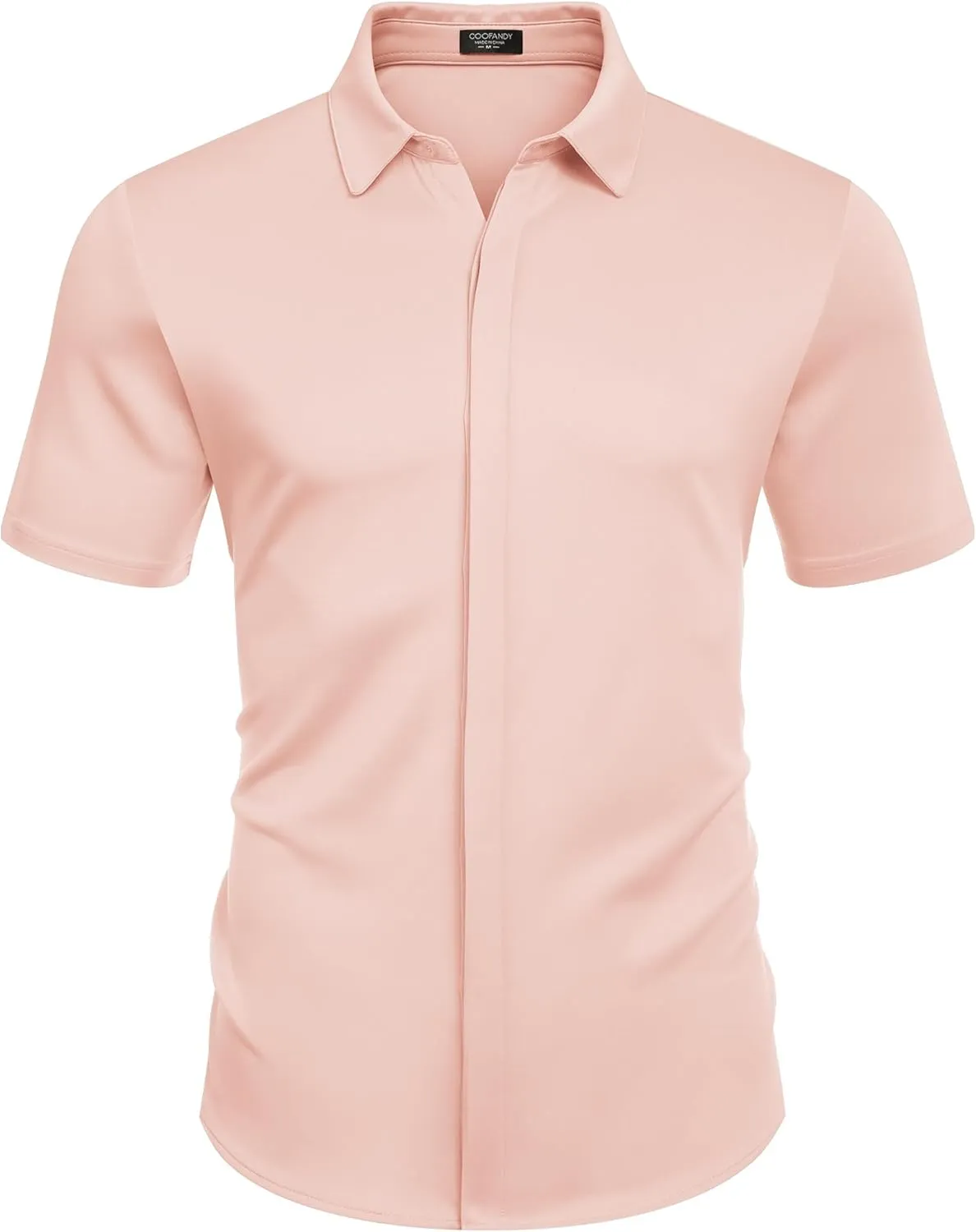 COOFANDY Mens Short Sleeve Wrinkle Free Shirt Casual Button Down Shirt Summer Dress Shirt