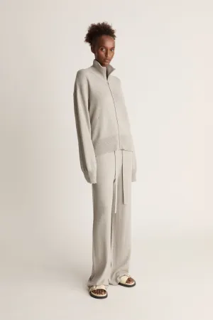 Cotton Cashmere Zip-up Sweater