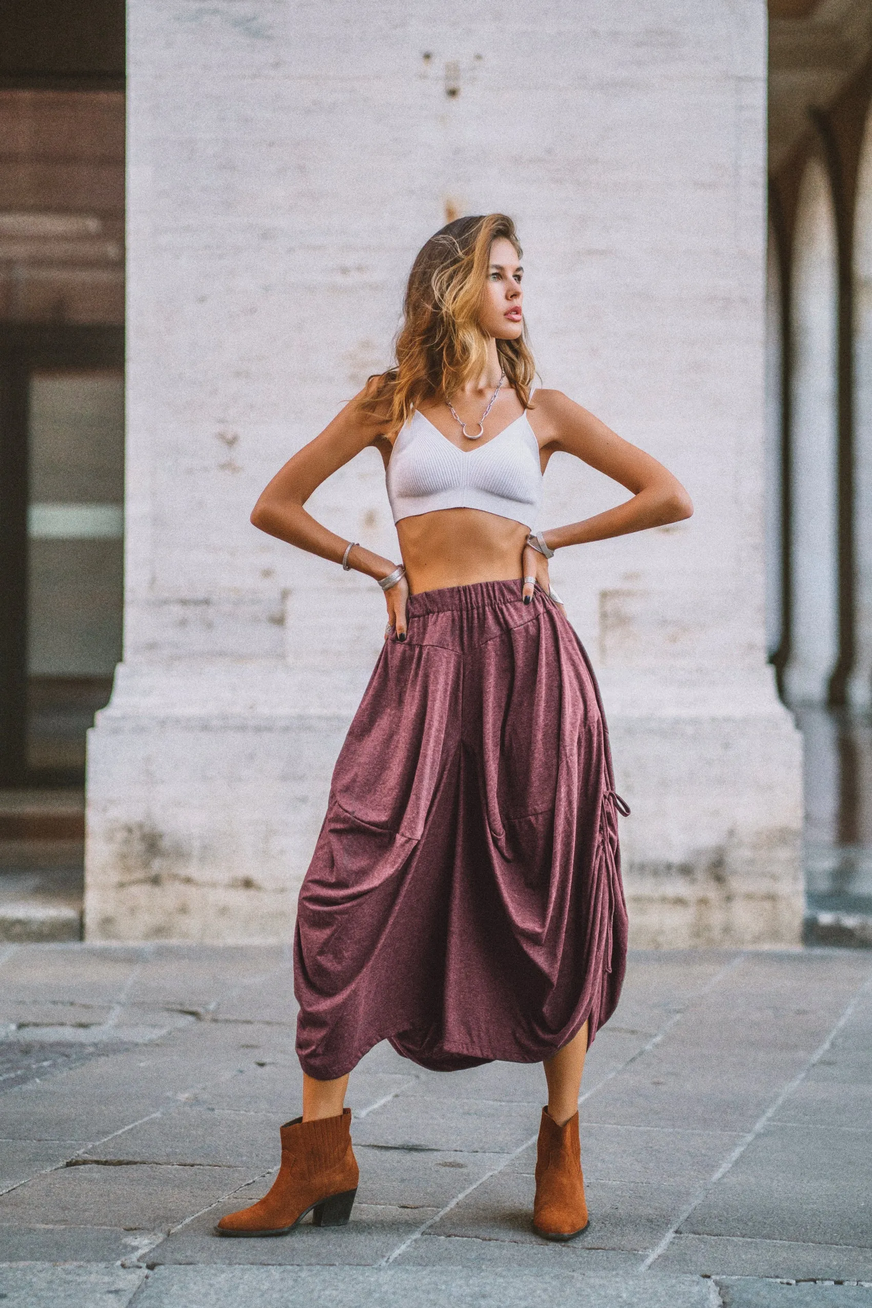 Cotton Pants Amisha Red