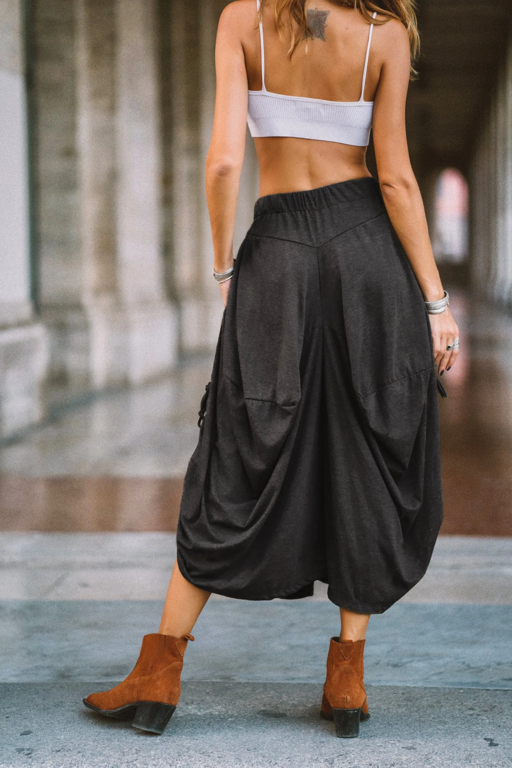 Cotton Pants Amisha Solid Black