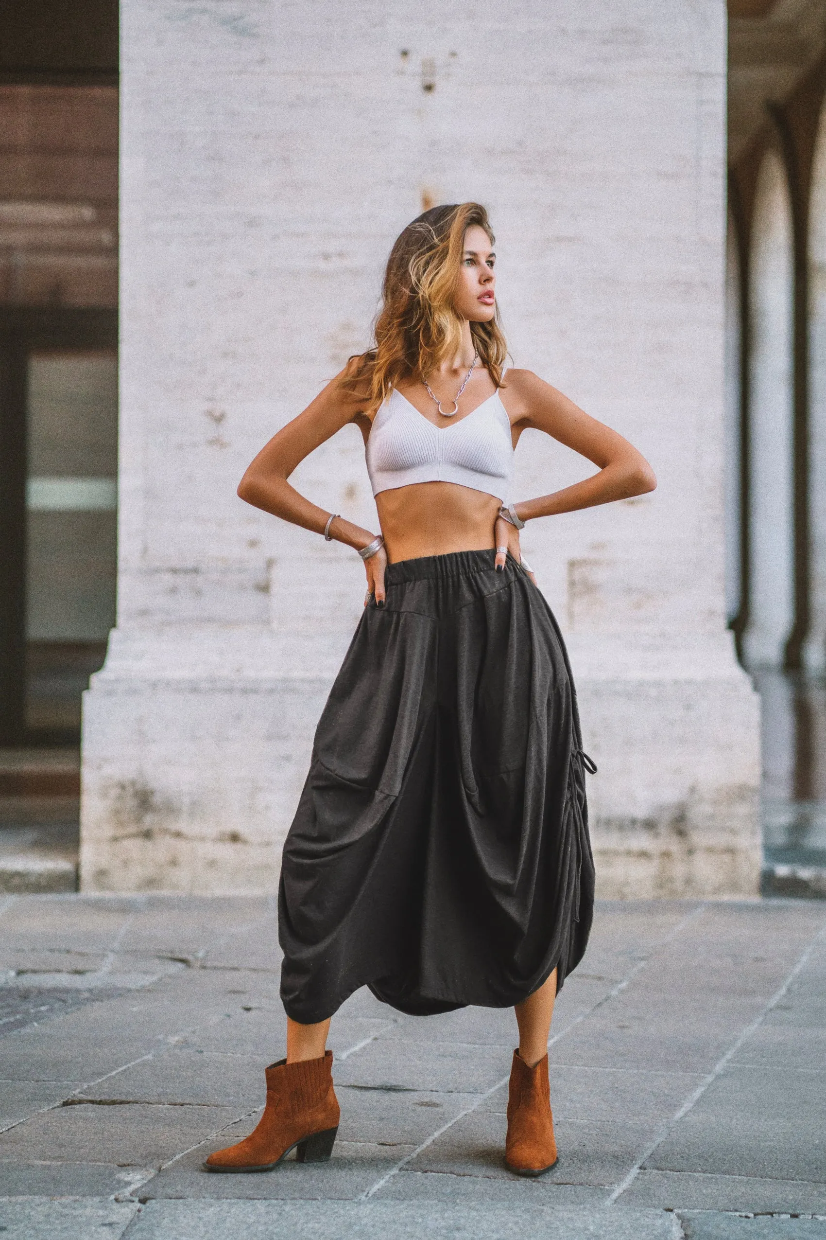 Cotton Pants Amisha Solid Black