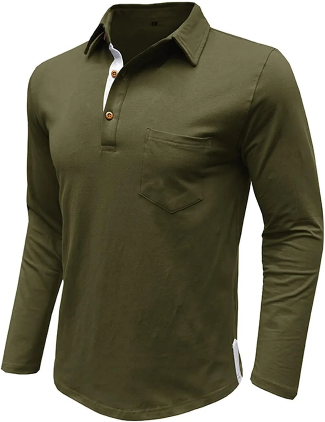 Cotton Polo Shirts for Men Basic Button Down Lapel Neck Golf Polo Shirts Casual Slim Fit Athletic Pullover