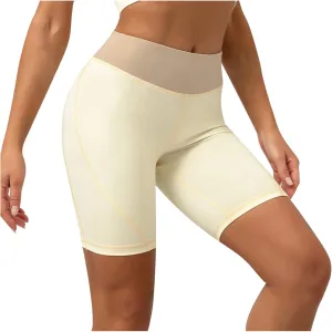 DASAYO Women High Waisted Butt Lifting Honeycomb Workout Shorts Tight Biker Athletic Shorts Tummy Control Gym Shorts Leggings