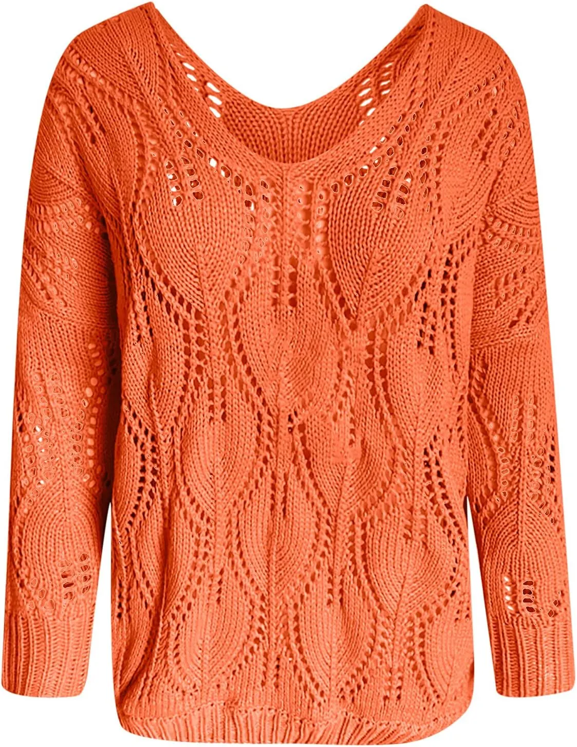DASAYO Womens Long Sleeve Oversized Chunky Sweaters Casual Vneck Pullover Knit Sweater Fashion Fall Outfits Plus Size 2022