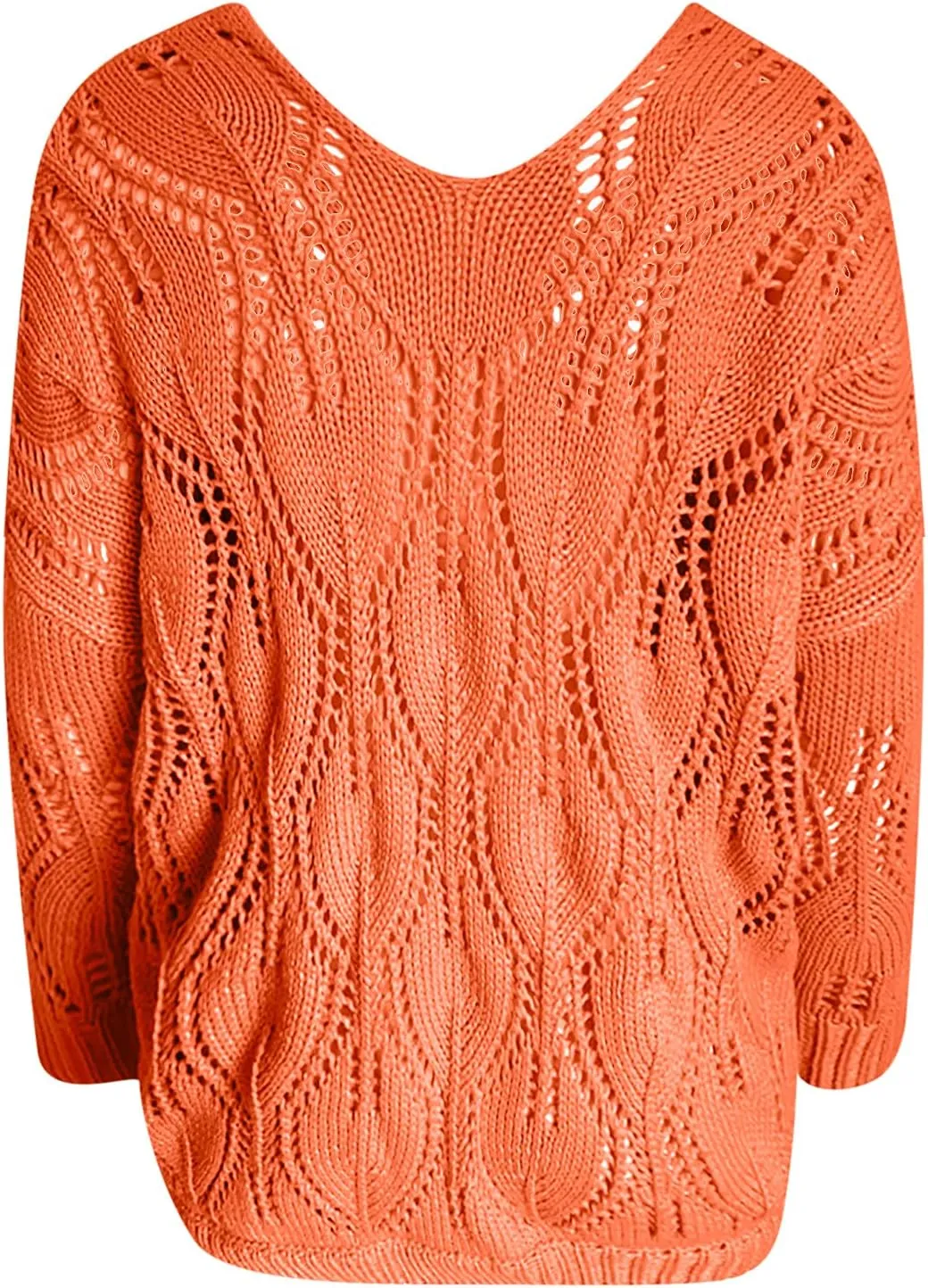 DASAYO Womens Long Sleeve Oversized Chunky Sweaters Casual Vneck Pullover Knit Sweater Fashion Fall Outfits Plus Size 2022