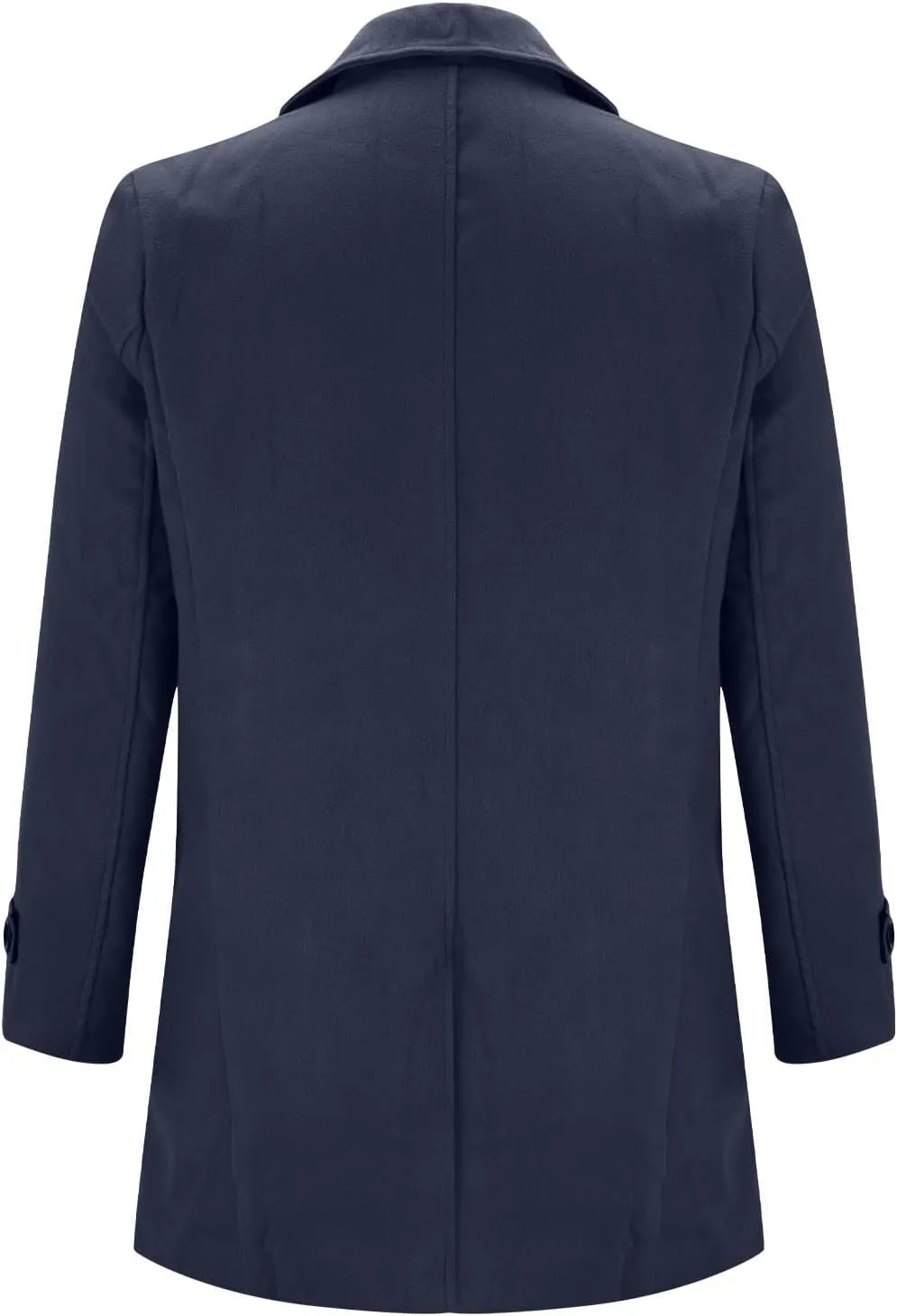 Dgoopd Mens Trench Coat Double Breasted Wool Blend Coat Notch Lapel Jacket Casual Pea Coats Winter Business Overcoat
