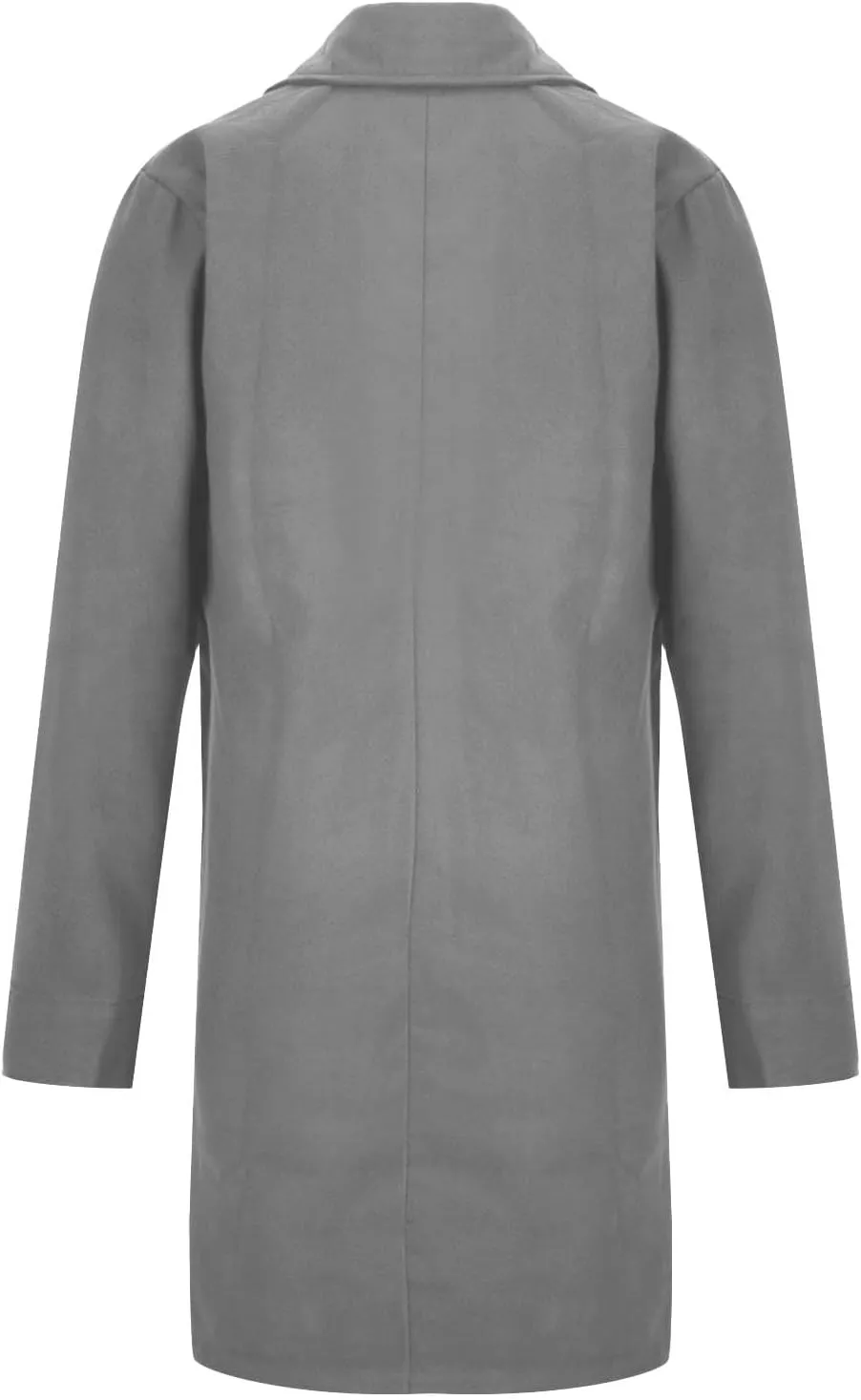 Dgoopd Trench Coat Men Stand Collar Wool Coat Double Breasted Pea Coat Notch Lapel Overcoat Long Winter Coat Casual Jacket