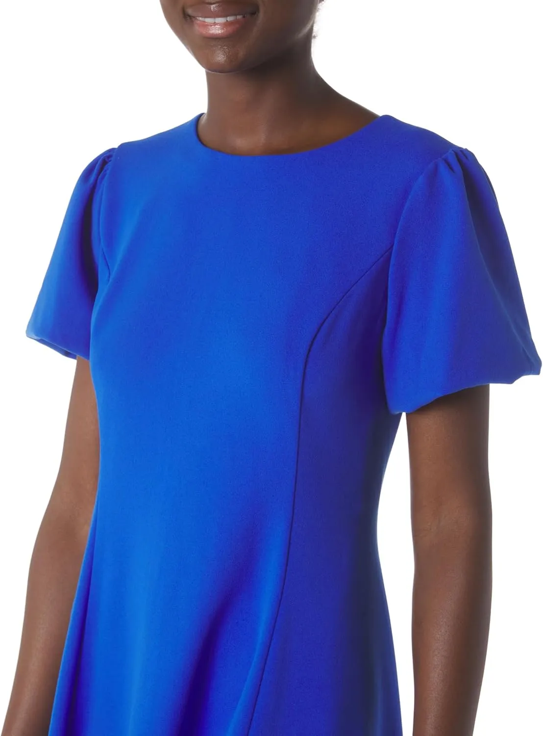 DKNY womens Open Sleeve Ruched Sheath Dress