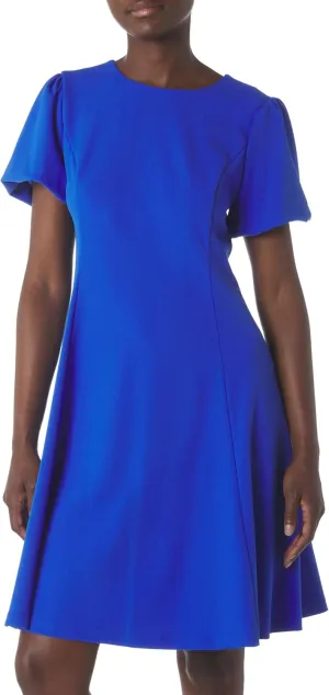 DKNY womens Open Sleeve Ruched Sheath Dress