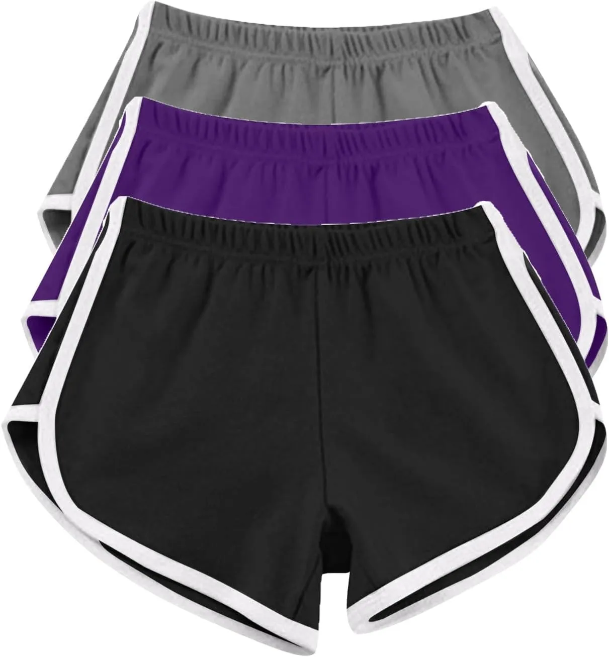 Dolphin Shorts for Women 3 Pack High Waisted Yoga Shorts Athletic Sports Shorts Biker Shorts Gym Workout Shorts