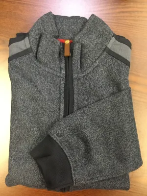 Ethnic Blue Zip Up Sweater Charcoal 90801