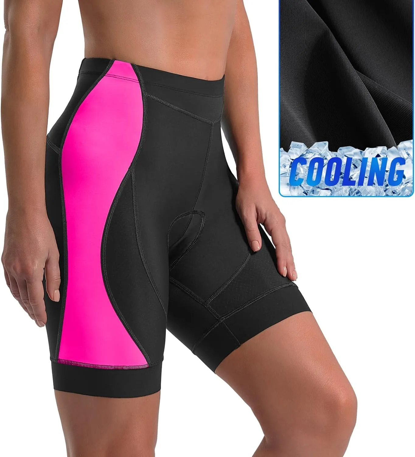 Ewedoos Padded Bike Shorts Women 4D Padding Cycling Shorts with Pocket Road Mountain Ride Womens Biking Bicycle Biker Shorts