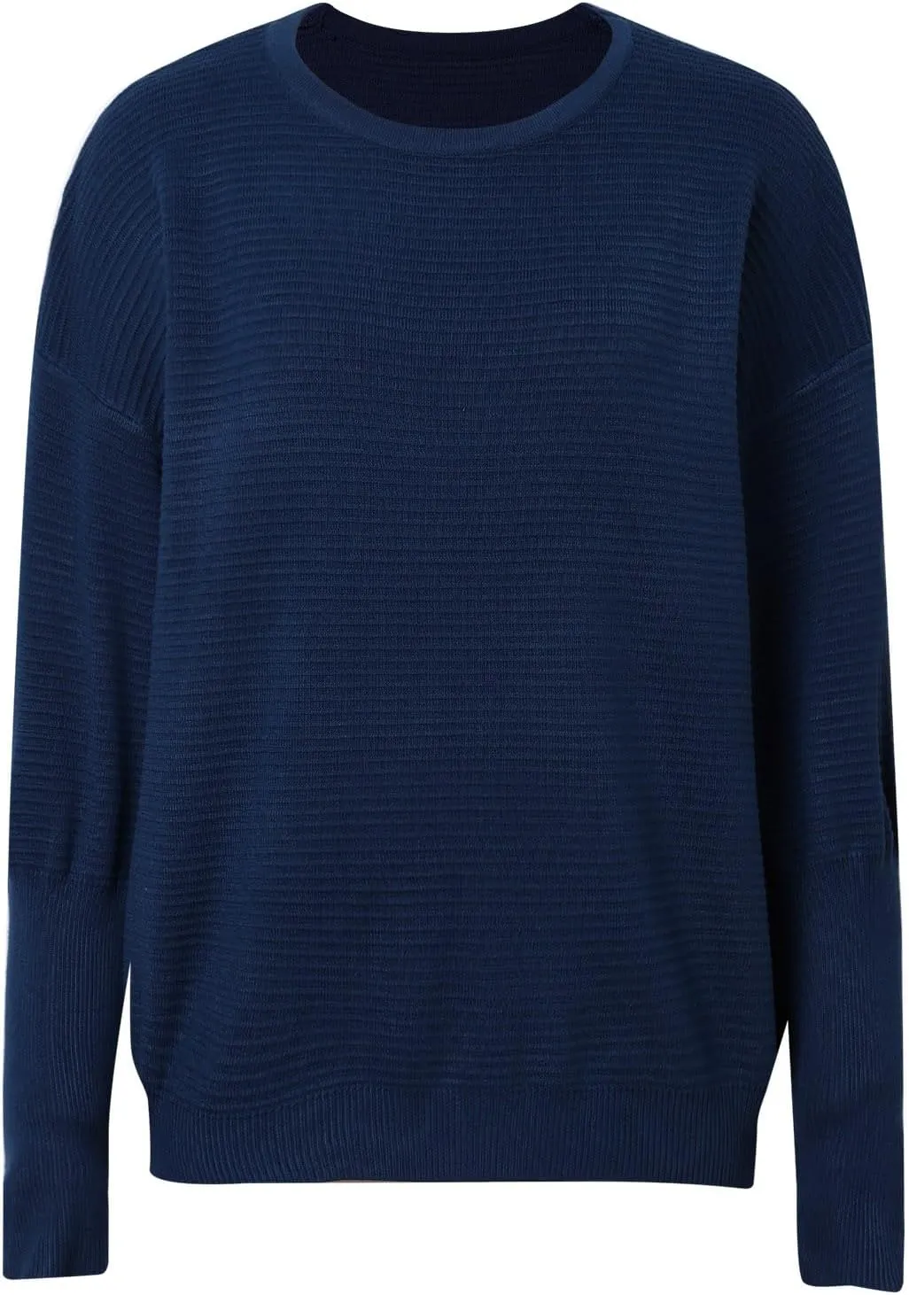 Fall Sweaters for Women Chunky Knit Crewneck Solid Color Long Sleeve Soft Lightweight Casual Sweaters Tops