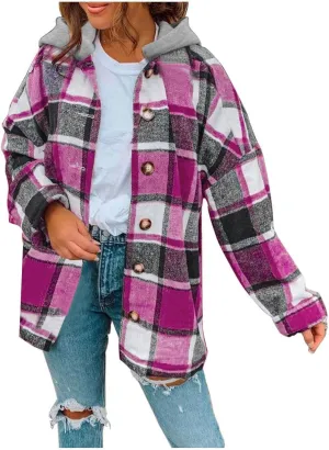 Fashion Women Tops Long Sleeve Printing Hooded Blouse Pockets Sweatshirt Coat