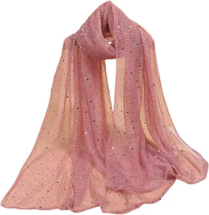 Floerns Women's Sequin Bandana Square Scarf Silk Scarves Mesh Shawl and Wrap for Evening Dresses