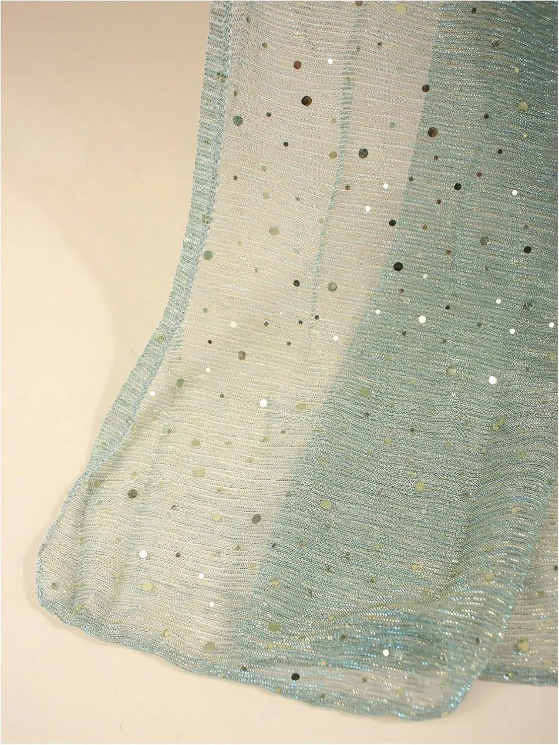 Floerns Women's Sequin Bandana Square Scarf Silk Scarves Mesh Shawl and Wrap for Evening Dresses