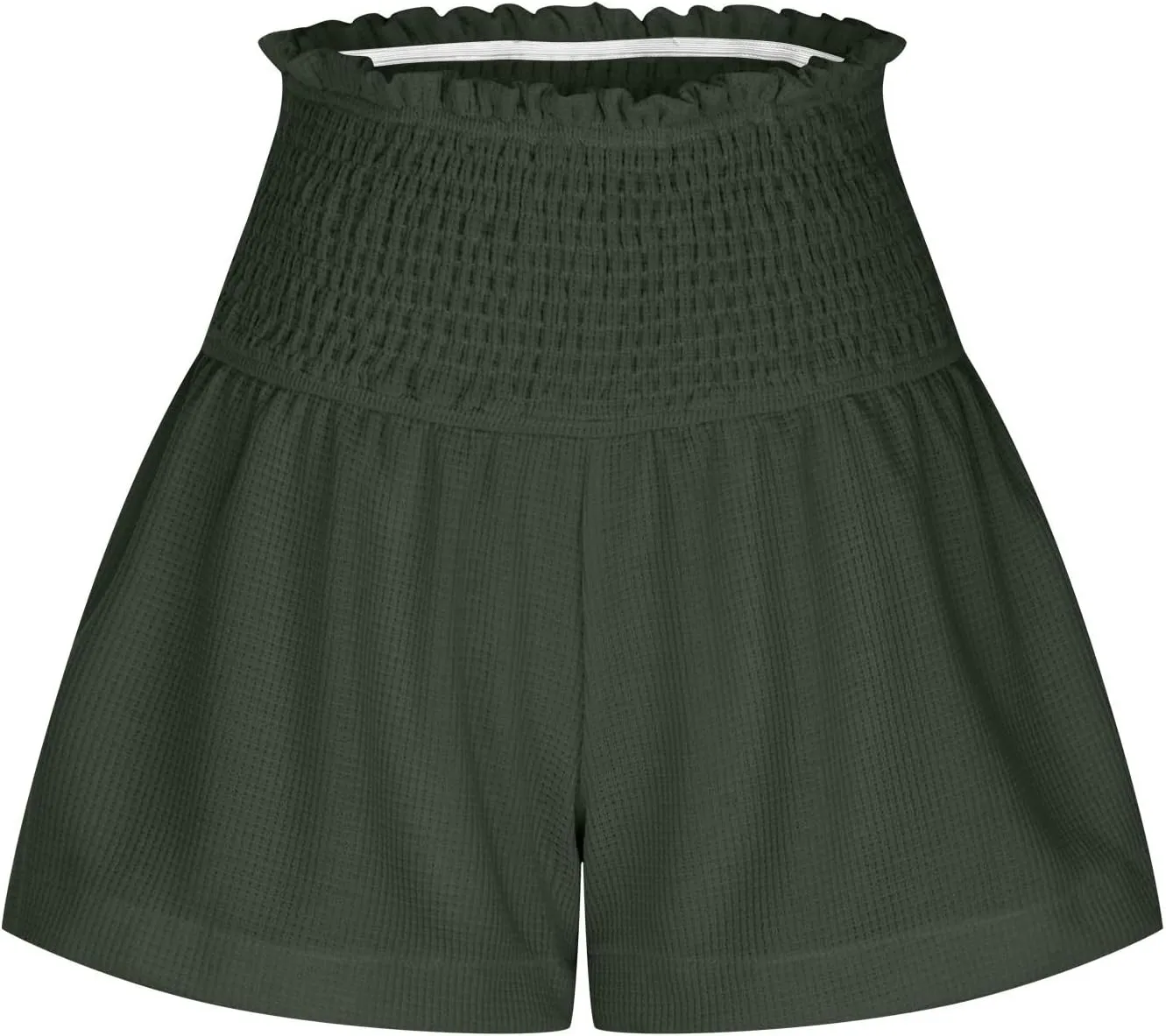 Flowy Shorts for Women Dressy Causal 2024 Summer Elastic High Waisted Pleated Ruffle Shorts Athletic Tennis Shorts