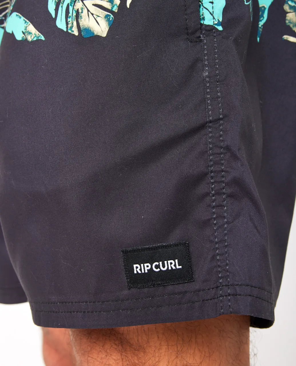 Framed Volley Shorts in Washed Black