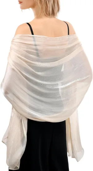 FURTALK Shawls and Wraps for Evening Dresses Sparkly Soft Wedding Party Bridesmaid Scarves for Women