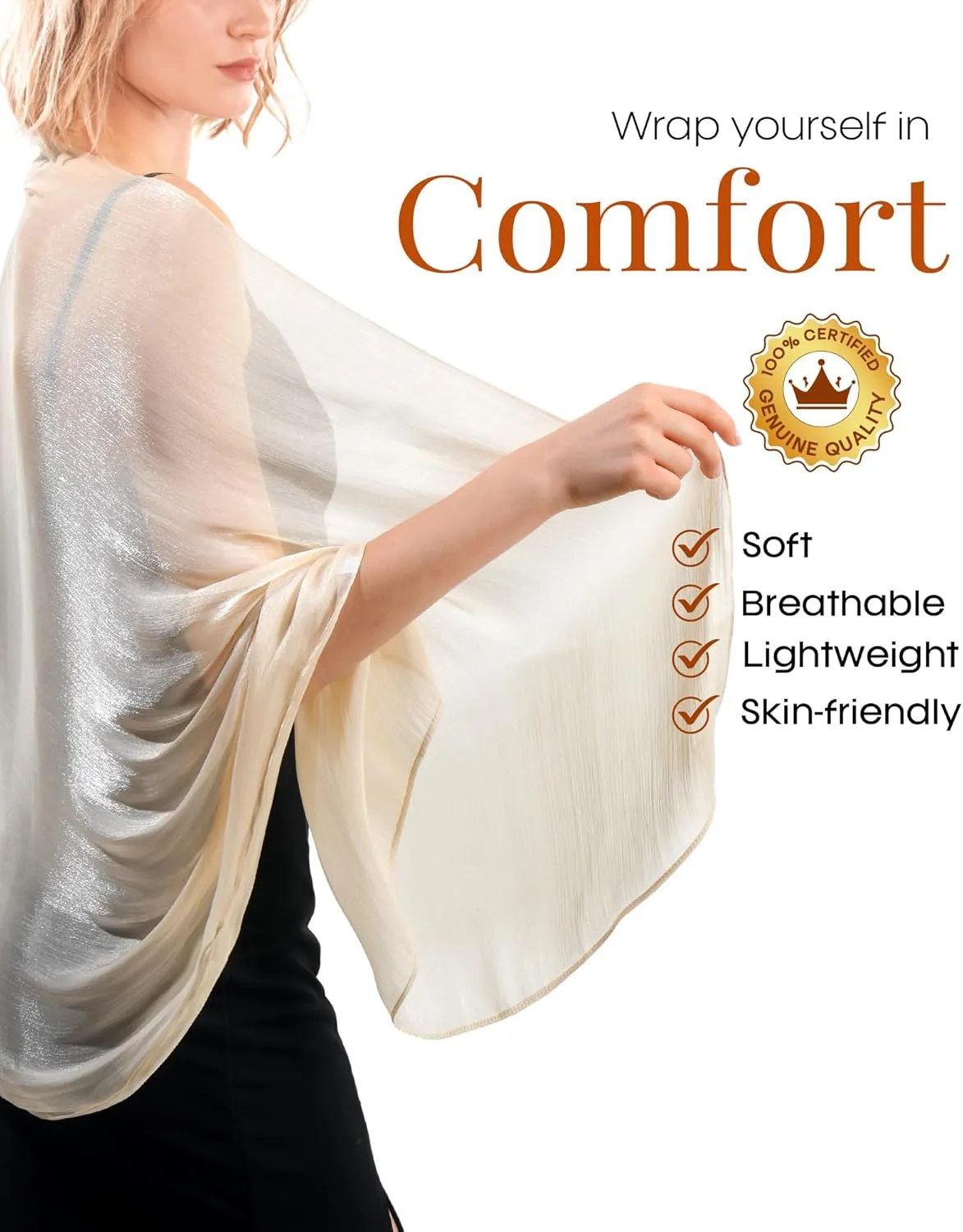 FURTALK Shawls and Wraps for Evening Dresses Sparkly Soft Wedding Party Bridesmaid Scarves for Women