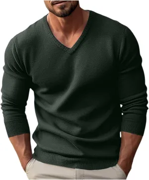 Fxbar Men's Oversized Sweater Mens Crewneck Pullover Sweater Casual Waffle Knit Stretch Sweaters Raglan Sleeve Knitwear Men Sweater