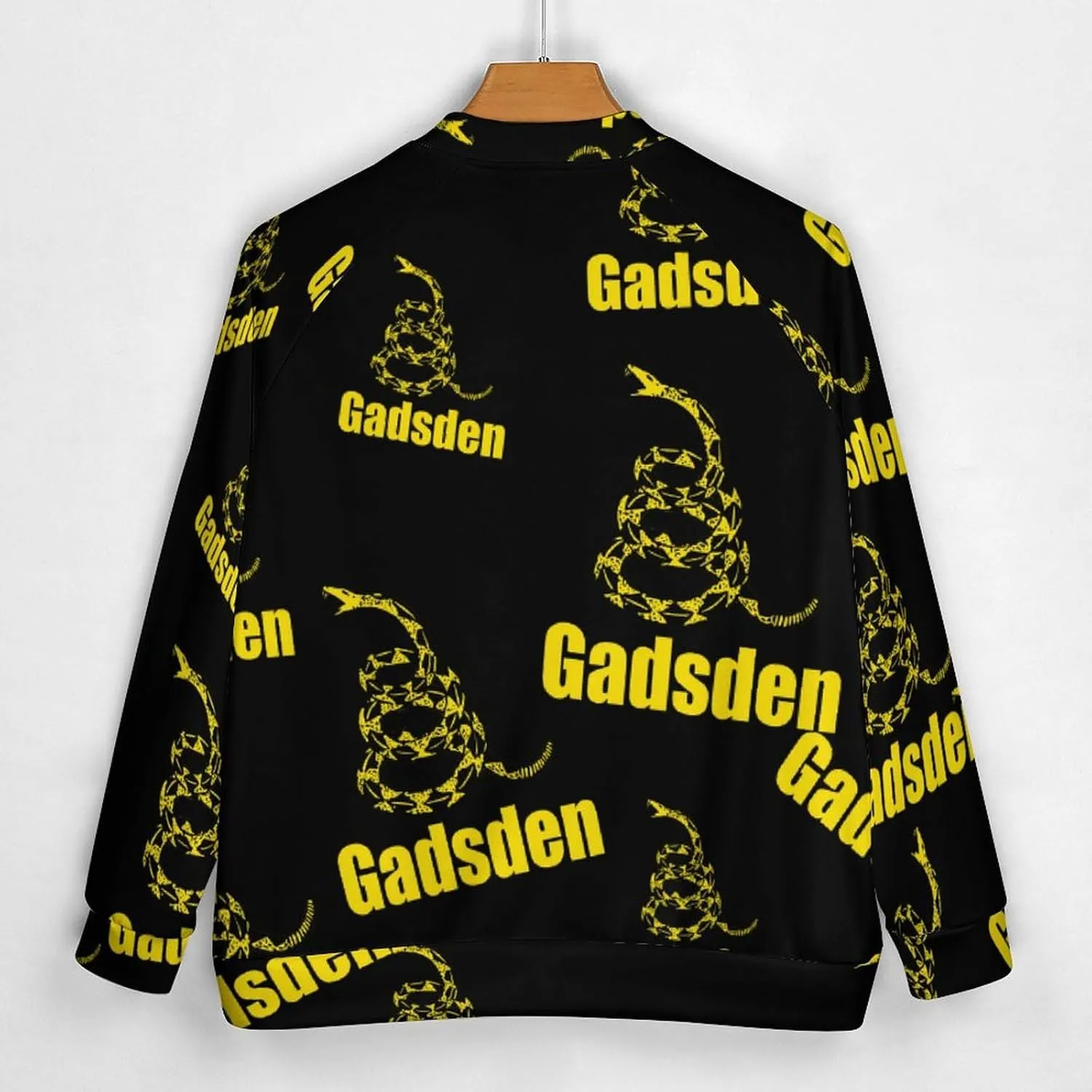 Gadsden Flag U.S Lightweight Men's Baseball Jackets Relaxed Fit Varsity Bomber Jacket Windbreaker Coat
