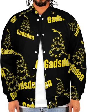 Gadsden Flag U.S Lightweight Men's Baseball Jackets Relaxed Fit Varsity Bomber Jacket Windbreaker Coat