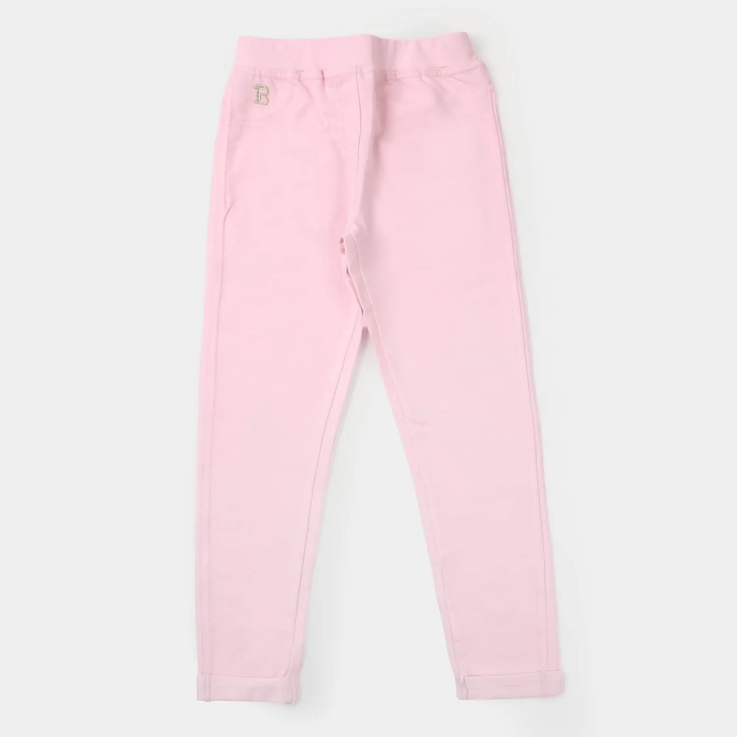 Girls Knitted Jeggings - Pink