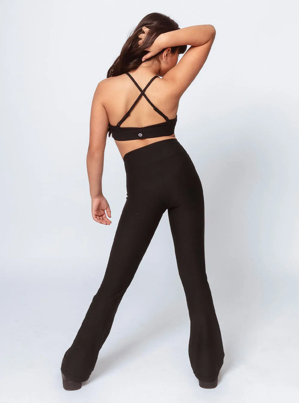 Girls Studio Flared Tights Black