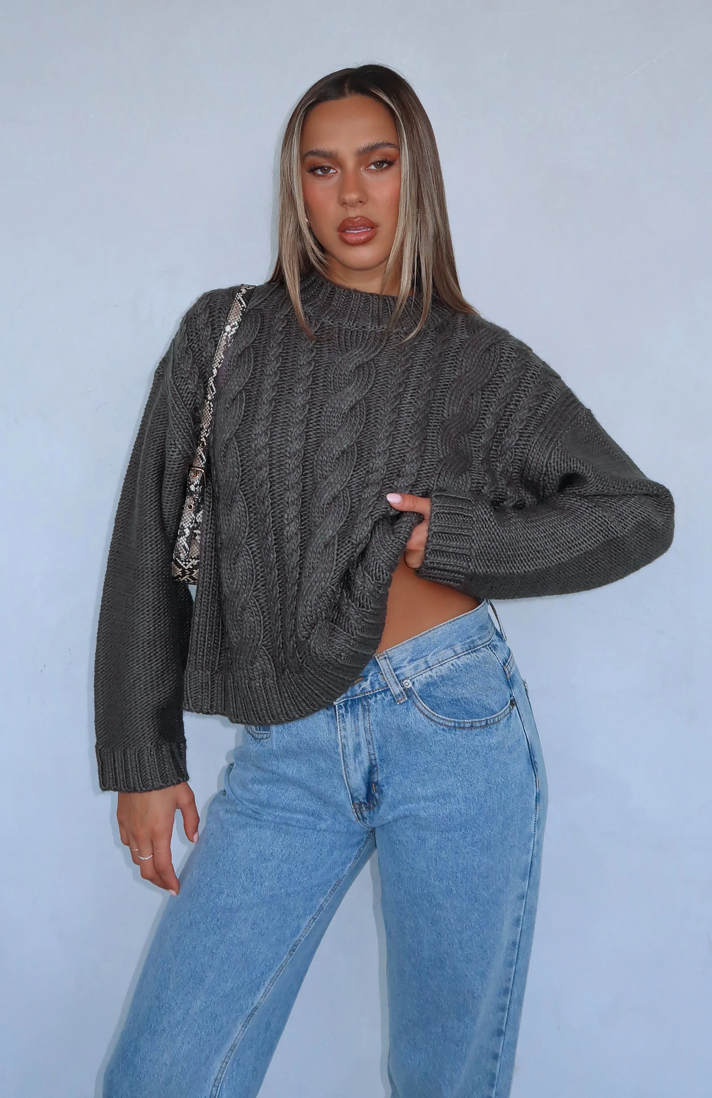 Glacier Knit Sweater Storm