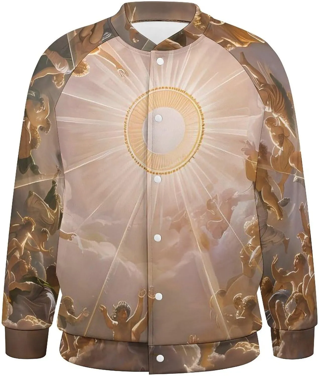Gods Greek Mythology Lightweight Men's Baseball Jackets Relaxed Fit Varsity Bomber Jacket Windbreaker Coat