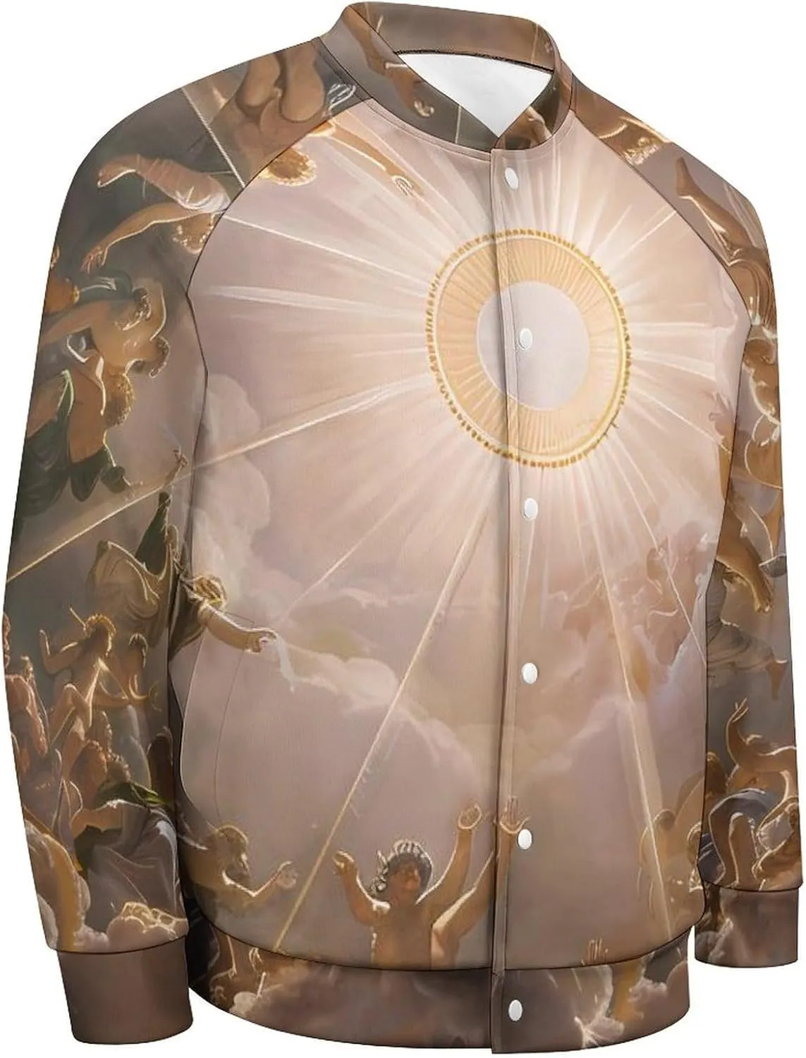 Gods Greek Mythology Lightweight Men's Baseball Jackets Relaxed Fit Varsity Bomber Jacket Windbreaker Coat